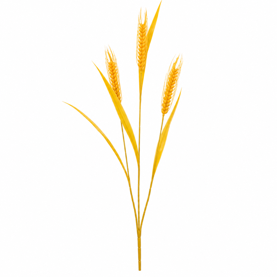 Artificial Plant Ornamental Grass, 83 cm, with 3 Wires, Wheat Spice, Yellow, No Pot