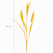 Artificial Plant Ornamental Grass, 83 cm, with 3 Wires, Wheat Spice, Yellow, No Pot