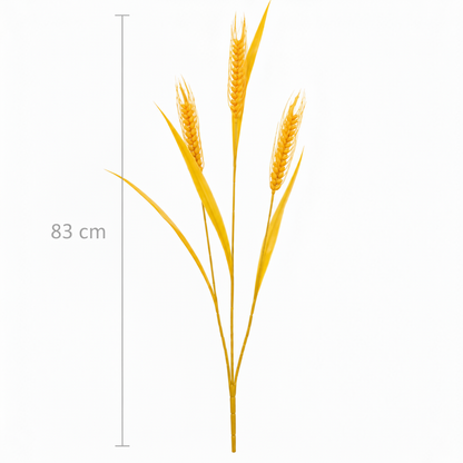 Artificial Plant Ornamental Grass, 83 cm, with 3 Wires, Wheat Spice, Yellow, No Pot