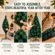 Artificial Fir Tree MANIITSOQ, 150 cm, 130 tips, Metal Support, Green
