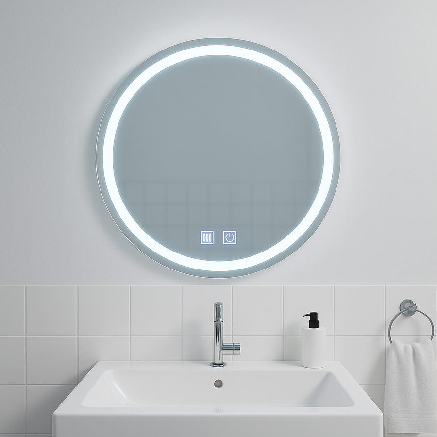 Round LED mirror, 60cm, Lucea Touch, Demister System, Dimmable