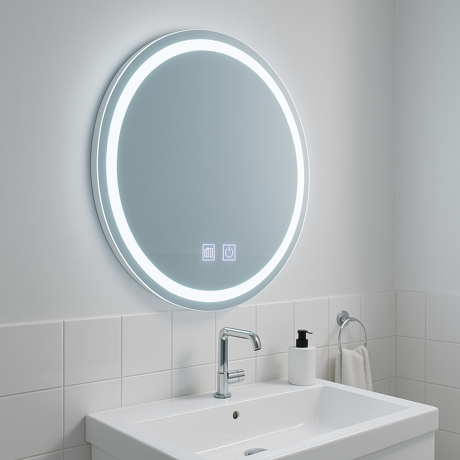 Round LED mirror, 60cm, Lucea Touch, Demister System, Dimmable