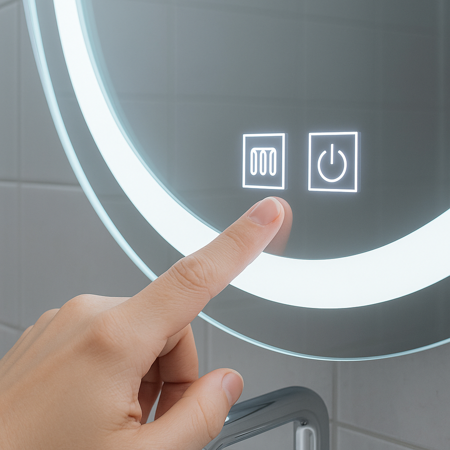 Round LED mirror, 60cm, Lucea Touch, Demister System, Dimmable