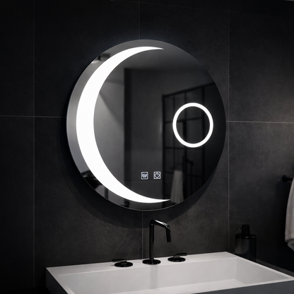 Round LED mirror, 60cm, Orbis Touch, Demister System, Dimmable