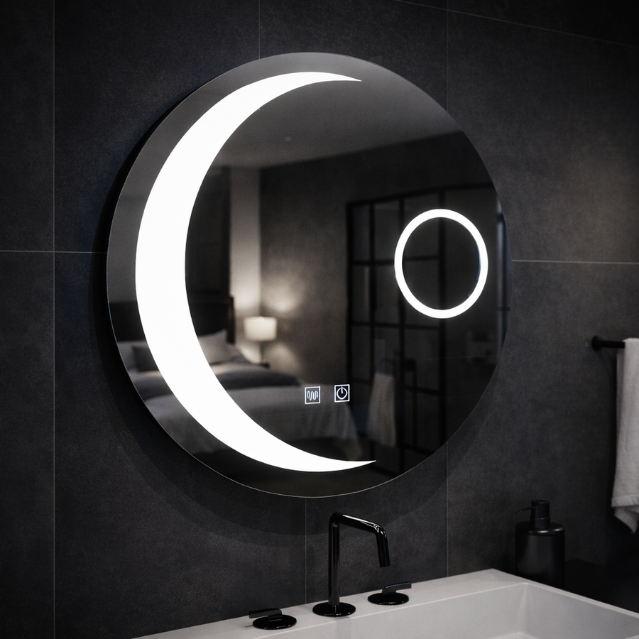 Round LED mirror, 70cm, Orbis Touch, Demister System, Dimmable