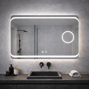 Rectangular LED mirror, 80x60cm, Stella Touch, Demister System