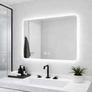 ARTEA Touch Rectangular LED Mirror, 80X60cm, Demister System, Dimmable, Race Light 6000K