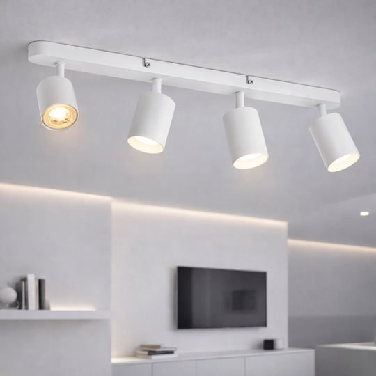 Joom Chandelier with Linear Projector 4XGU10 White LED Chandeliers Default Title Alessandro Design