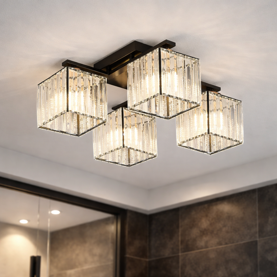 Georgian Chandelier 1x E27 Black