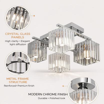 Georgian Chandelier 1x E27 Black