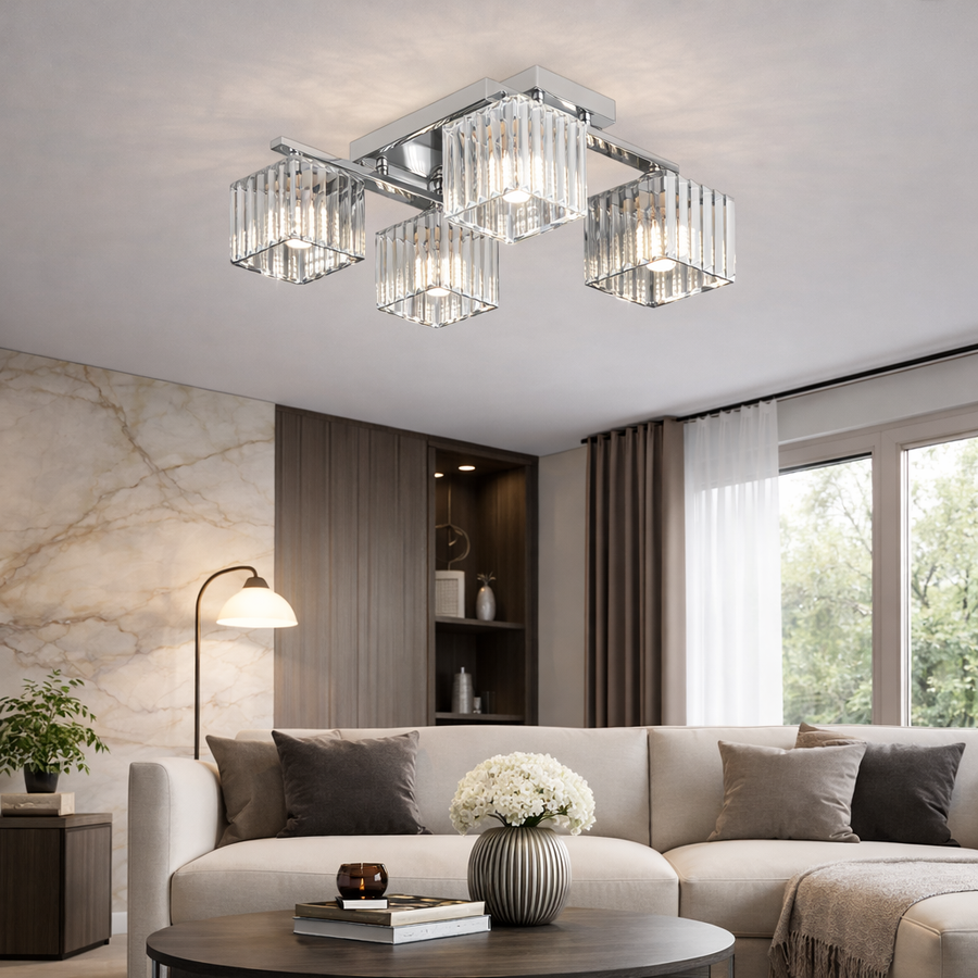 Georgian Chandelier 1x E27 Black