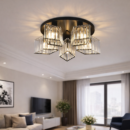 Georgian Chandelier 1x E27 Black