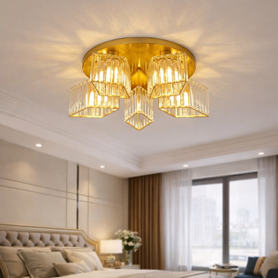 Georgian Chandelier 1x E27 Black