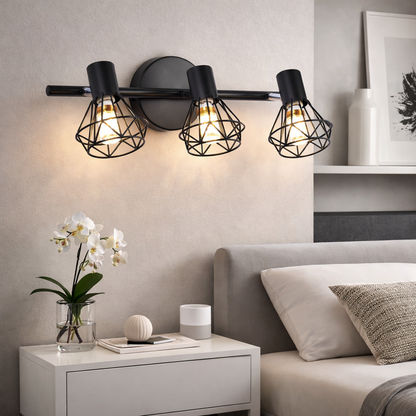 Chandelier with Shade, GRACIE, LC365/3BK, Diamond, 3XE14, Black