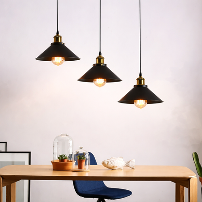 Hanging Chandelier, LV210/3L, 3*E27, Brown, Metal and Wire, Adjustable Height