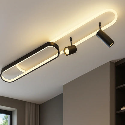 LED Chandelier with Adjustable Projector FISSO Camilla 49W, Cold/Warm/Neutral light, Black