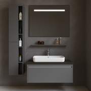 Annelise Furniture Set With LED Mirror, Wardrobe PV0017T/60 Grey