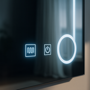 Rectangular LED mirror, 50x70cm, Linea Touch, Demister System, Dimmable