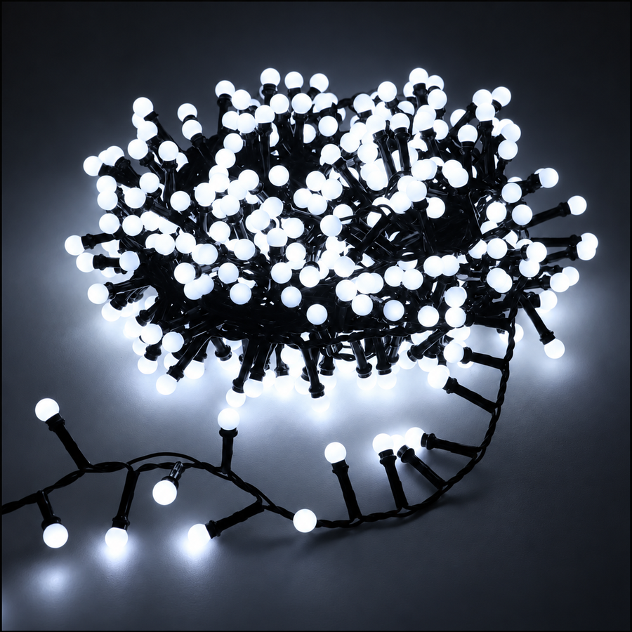 Linear Christmas Installation Type Mini Globes, Cold Light, 1000cm, 300 LEDs, IP44