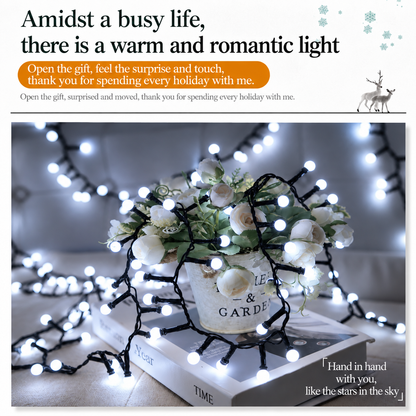 Linear Christmas Installation Type Mini Globes, Cold Light, 1000cm, 300 LEDs, IP44