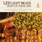 Linear Christmas Installation with Silver Wire and Remote Control, Warm Light, 20,000cm, 2000 LEDs, IP44