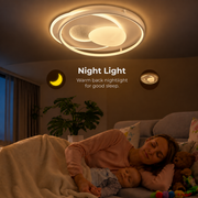 ISTARAVSHAN LED chandelier with remote control, Oval shape, 85W, Cold/Warm/Neutral light, Dimmable, White