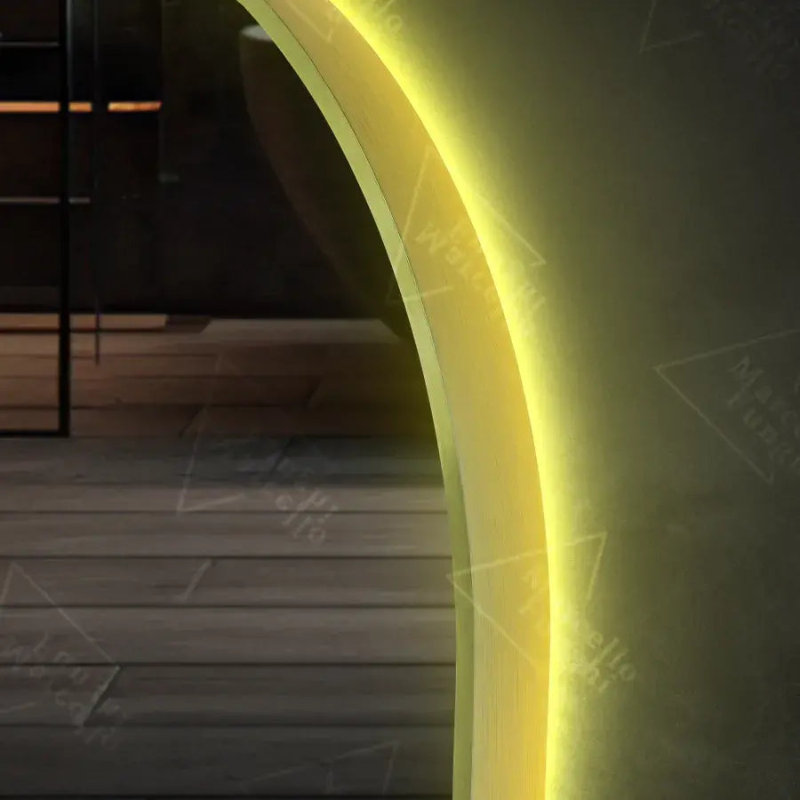 60x80cm oval LED mirror returns Marcello System Defrosting Clock & Dimable Thermometer
