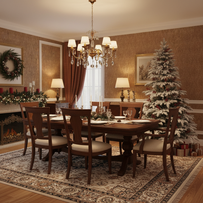 Decorațiune Brad Artificial CRAN, 180 cm, 505 vârfuri, Plastic, Verde si Alb
