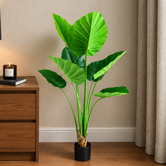 Artificial Plant Type Strelitzia, 130 cm, 9 leaves, Green