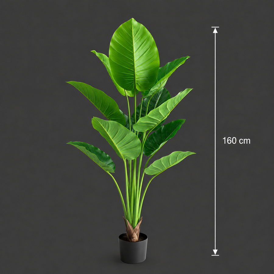 Decorațiune Epipremnum Aureum, 160 cm, 12 frunze, Verde