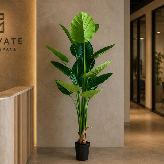 Artificial Plant Type Strelitzia, 180 cm, 15 leaves, Green