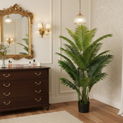Decorațiune Palmier Areca, Plastic, 15 frunze, 150 cm, Verde