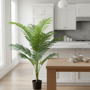 Decorațiune Palmier Kentia, Plastic, 12 frunze, 120 cm, Verde