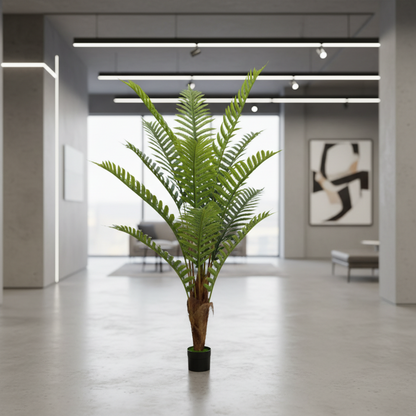 Decorațiune Roystonea Regia, 200 cm, 15 frunze, Verde