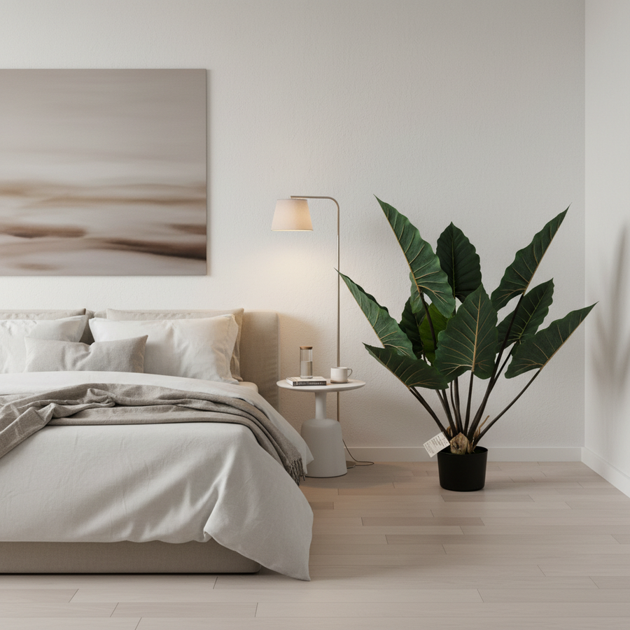 Decorațiune Strelitzia, Plastic, 100 cm, Verde