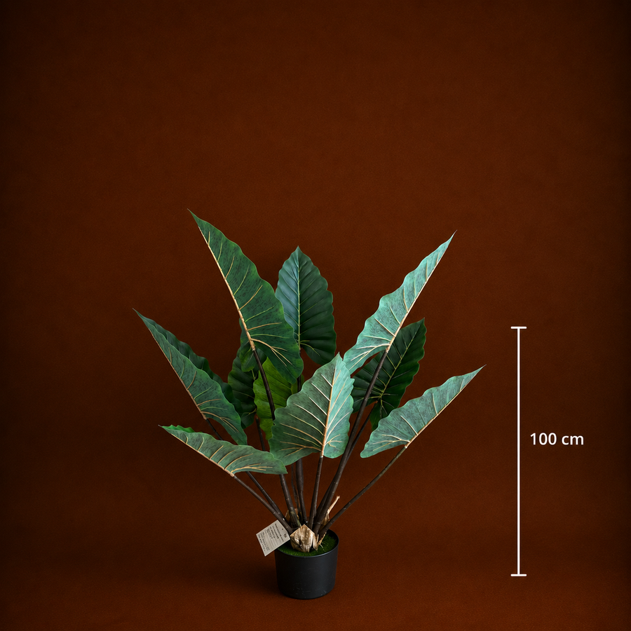 Decorațiune Strelitzia, Plastic, 100 cm, Verde