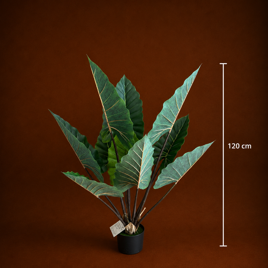 Decorațiune Strelitzia, Plastic, 120 cm, Verde