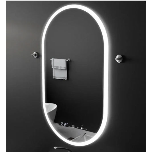 Oval LED Mirror 50x80cm Llexort Touch Deframe Dimable System