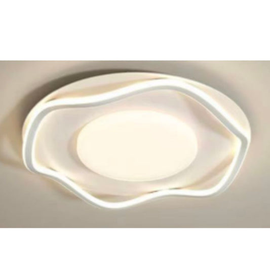 LED Lust with Modern Silva remote control, 106W, 2 circles, cold/hot/neutral light, unstable, white