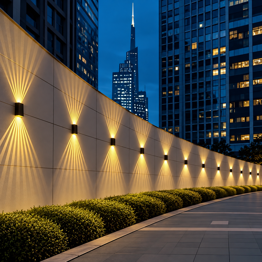 ZARAFSHON Outdoor LED Wall Light, 8W, Warm Light, IP65, Aluminum, Black