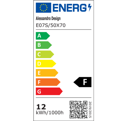 Rectangular LED mirror, 50x70cm, Linea Touch, Demister System, Dimmable