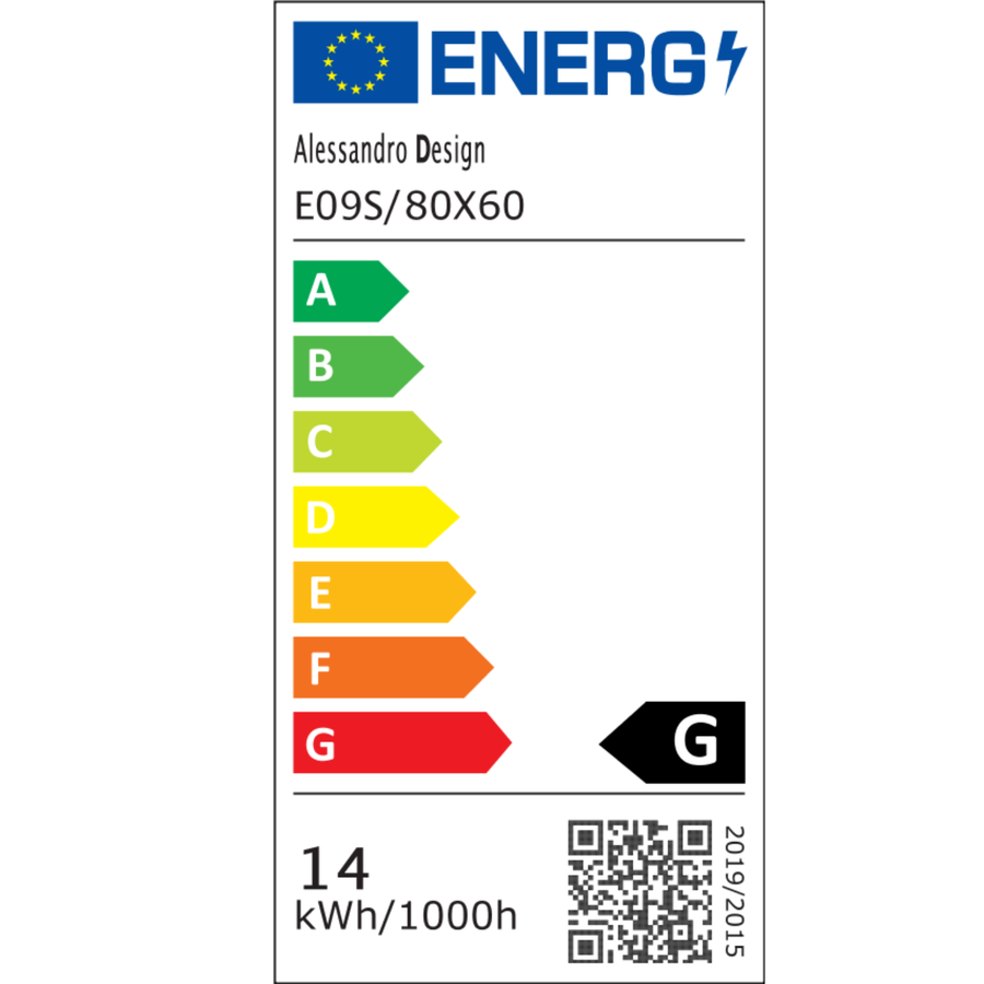 Rectangular LED mirror, 80x60cm, RADIANTE Touch, Demister System, Dimmable
