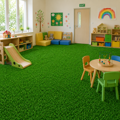 Artificial Turf For Indoors, 25x25cm, Thickness 2cm, Density 15 Threads, Green
