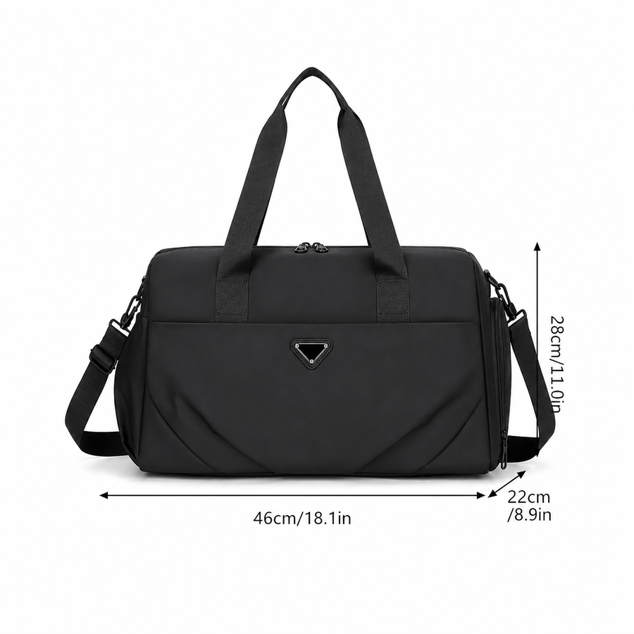 SHYMKENT Travel Bag, 46x22x28cm, Oxford, Black