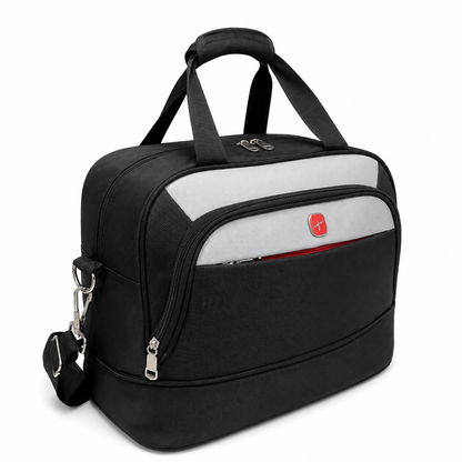 KHIVA Expandable Travel Bag, 40x20x25cm, Oxford, Black