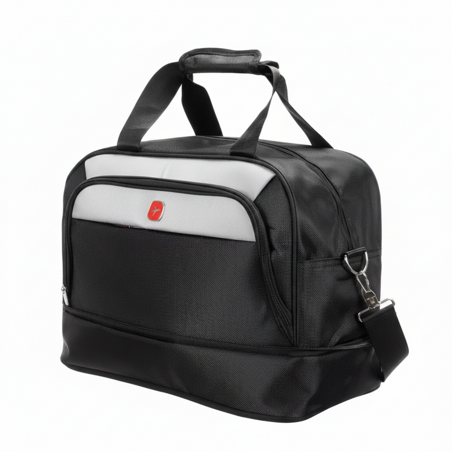 KHIVA Expandable Travel Bag, 40x20x25cm, Oxford, Black