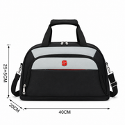 KHIVA Expandable Travel Bag, 40x20x25cm, Oxford, Black