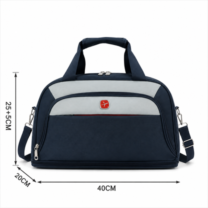KHIVA Expandable Travel Bag, 40x20x25cm, Oxford, Blue