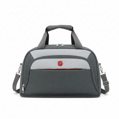 KHIVA Expandable Travel Bag, 40x20x25cm, Oxford, Grey