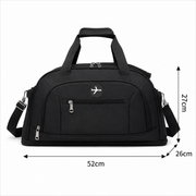 KARAGANDA Travel Bag, 54x26x27 cm, Oxford, Black